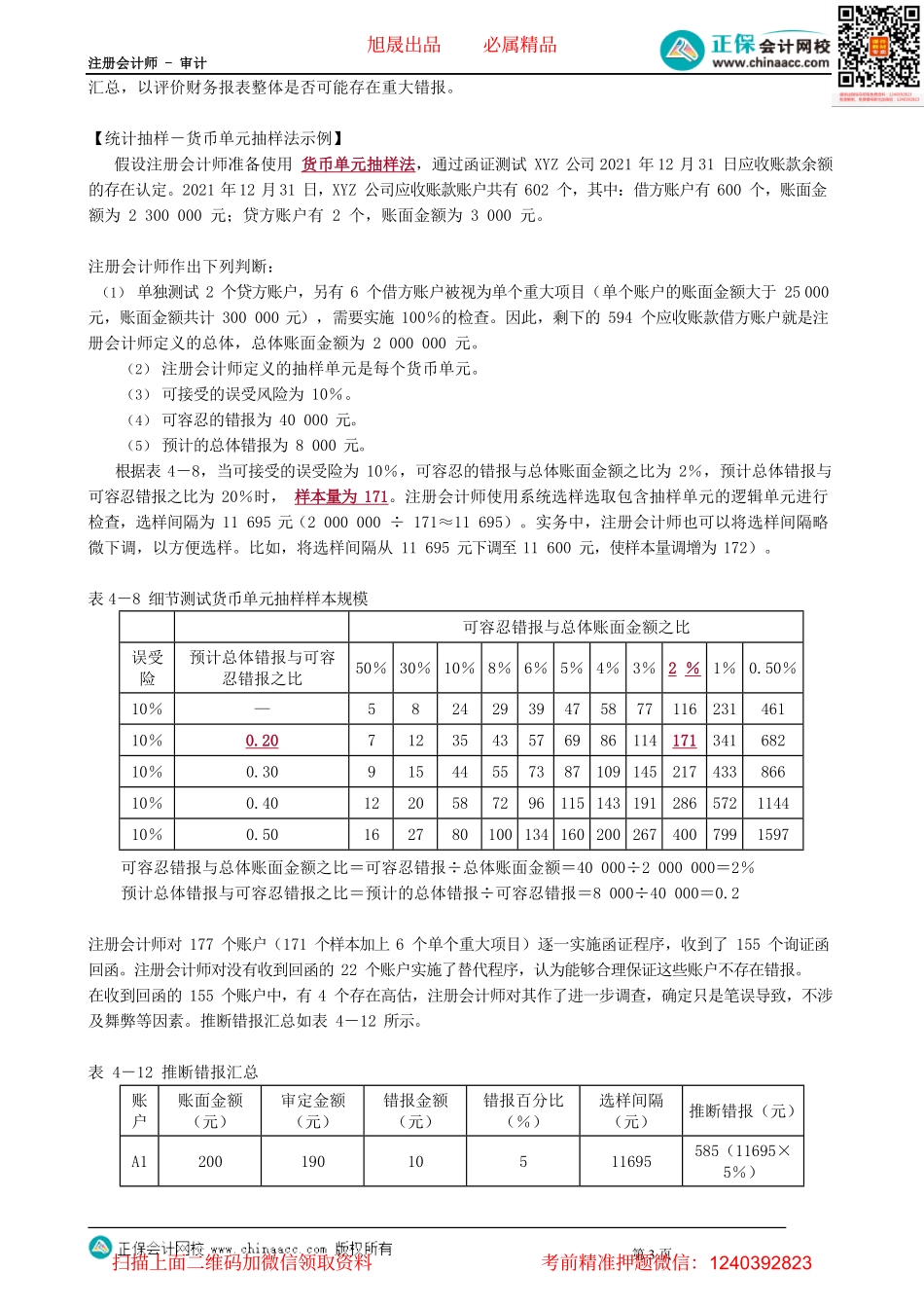 第0112.4讲　审计抽样在细节测试中的应用——考虑抽样风险.pdf_第3页