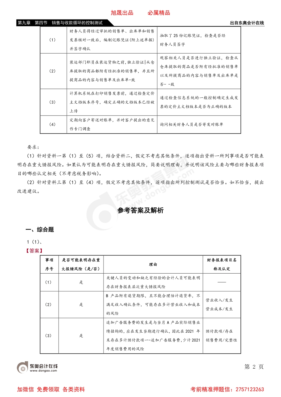 第九章 第四节 销售与收款循环的控制测试.pdf_第2页