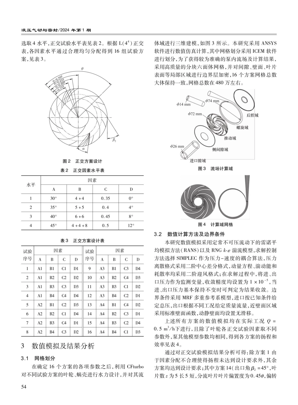 复合叶轮出口角及分流叶片偏置对高速燃油泵性能的影响研究.pdf_第3页