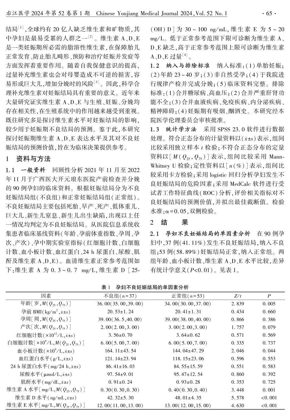 妊娠期维生素A、D、E表达水平及其临床意义.pdf_第2页
