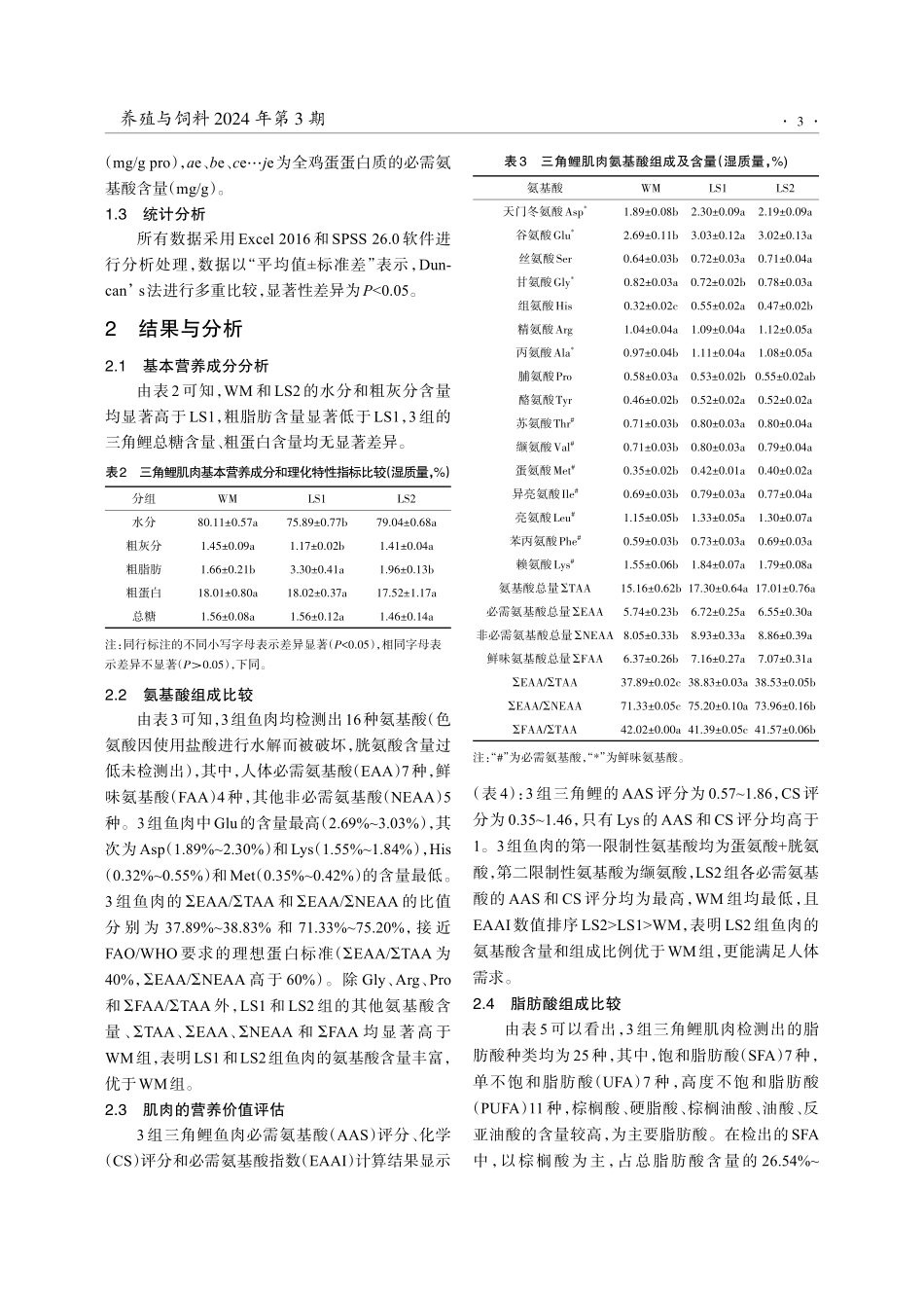 三角鲤肌肉营养成分及品质评价.pdf_第3页