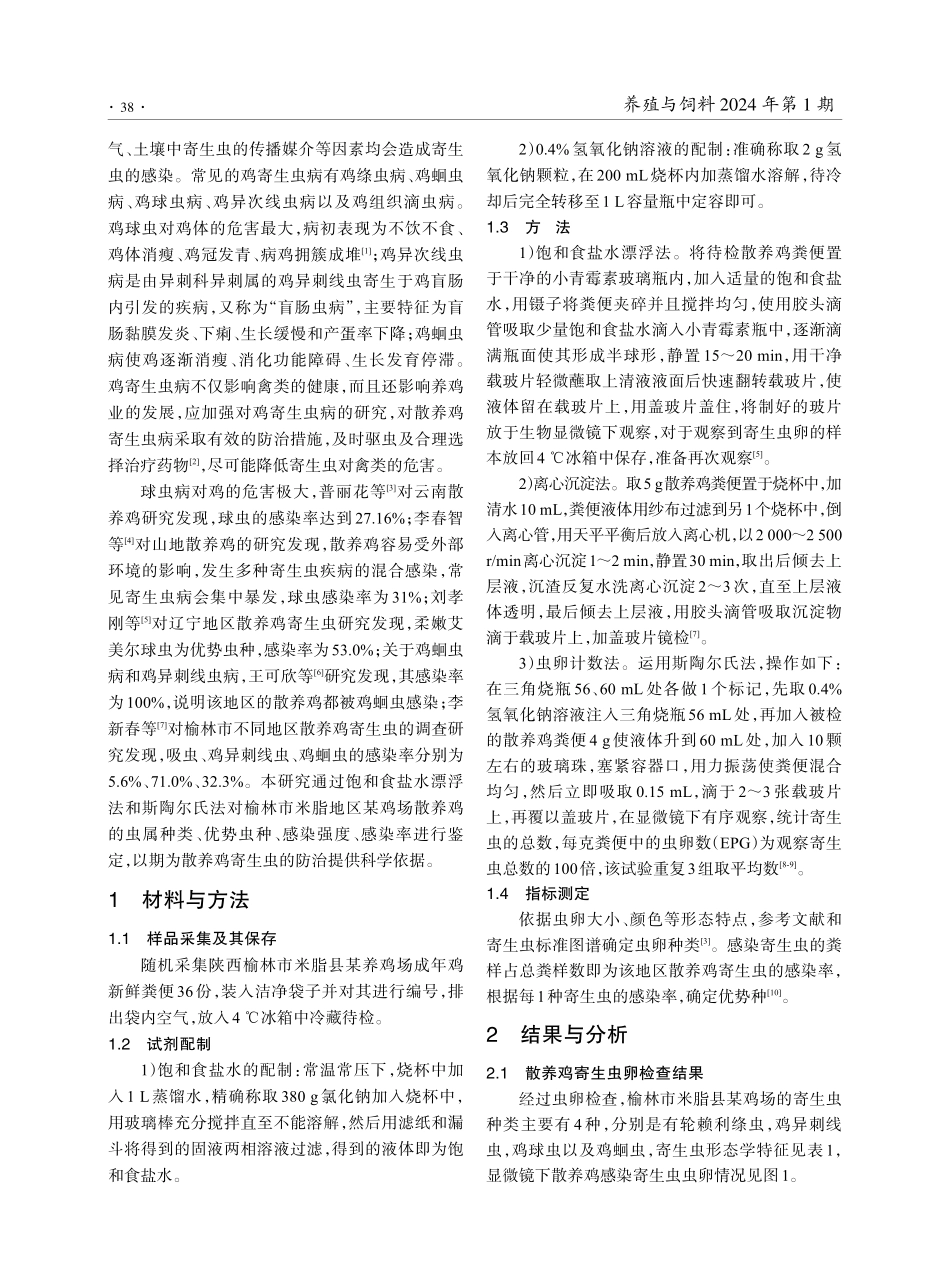 散养鸡寄生虫感染情况的调查研究.pdf_第2页