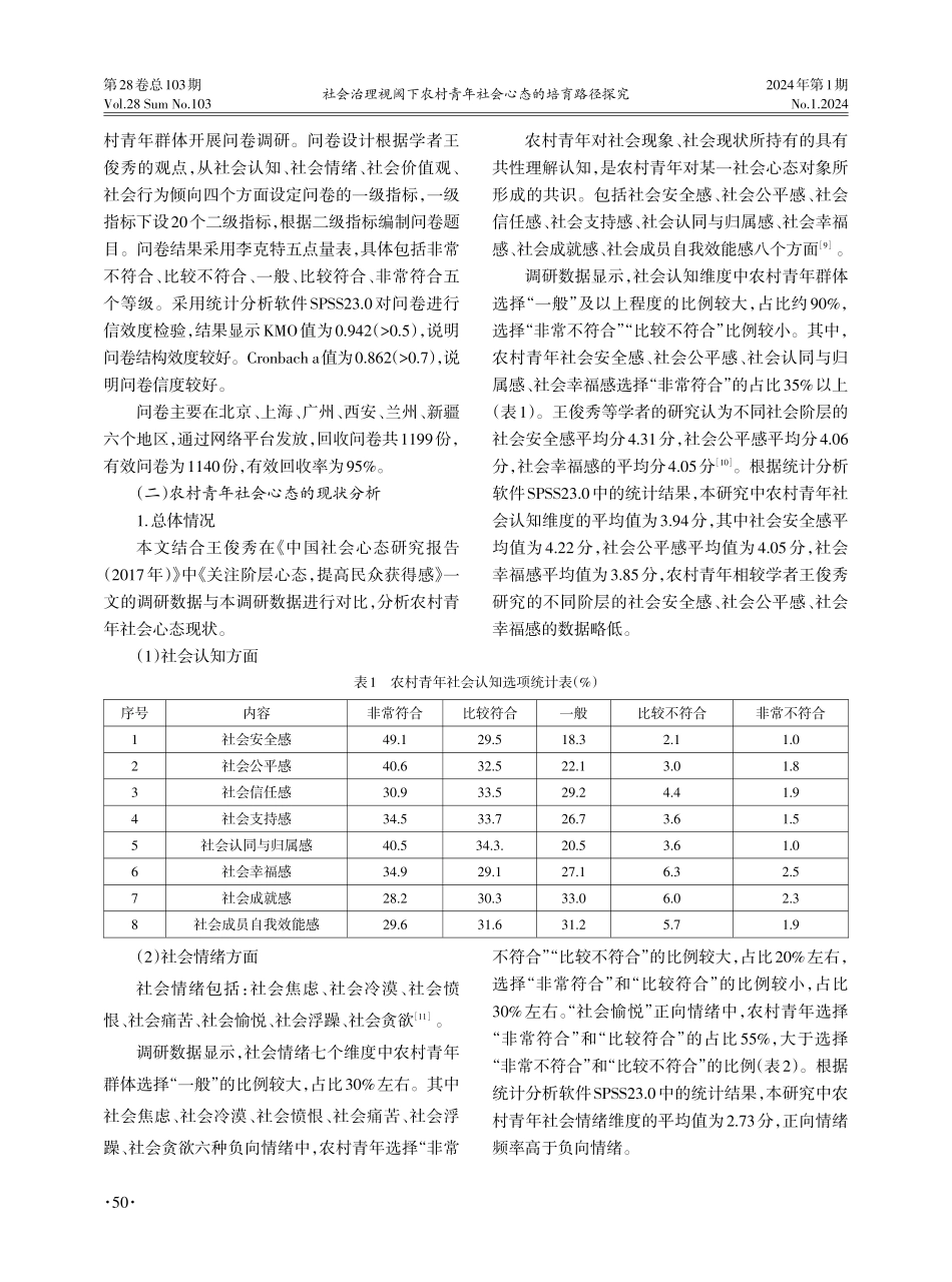 社会治理视阈下农村青年社会心态的培育路径探究.pdf_第2页