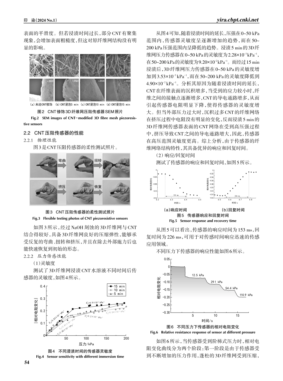 碳纳米管修饰3D纤维网基压力传感器的制备及性能.pdf_第3页