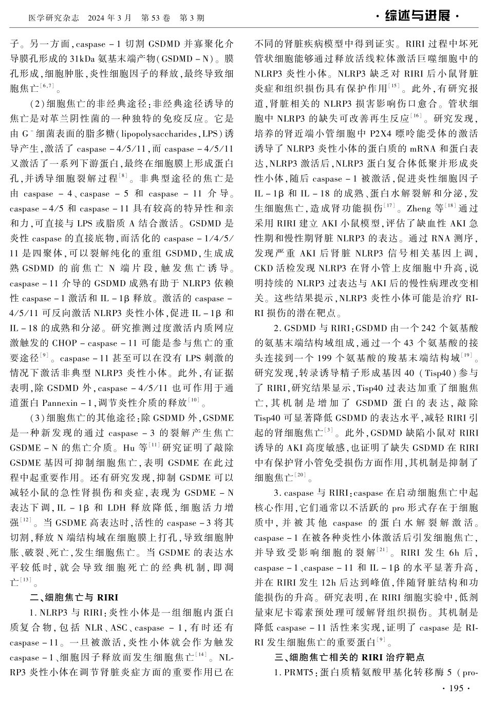 细胞焦亡在肾缺血-再灌注损伤中的研究进展.pdf_第2页