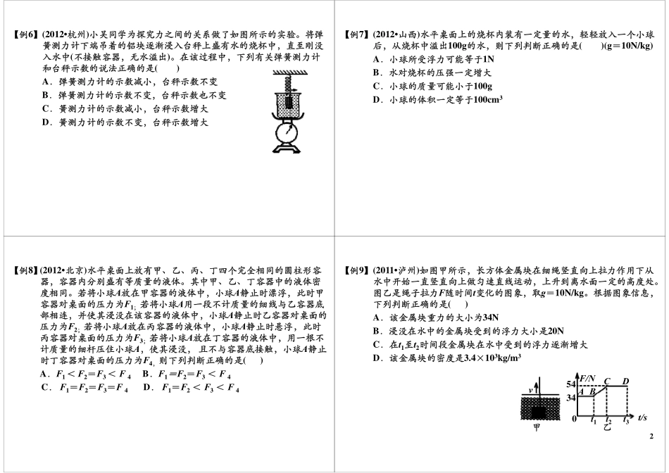 浮力计算及物体浮沉条件 .pdf_第2页
