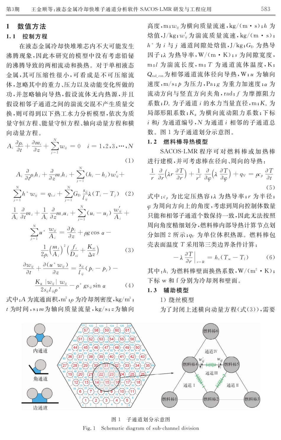 液态金属冷却快堆子通道分析软件SACOS-LMR研发与工程应用.pdf_第3页