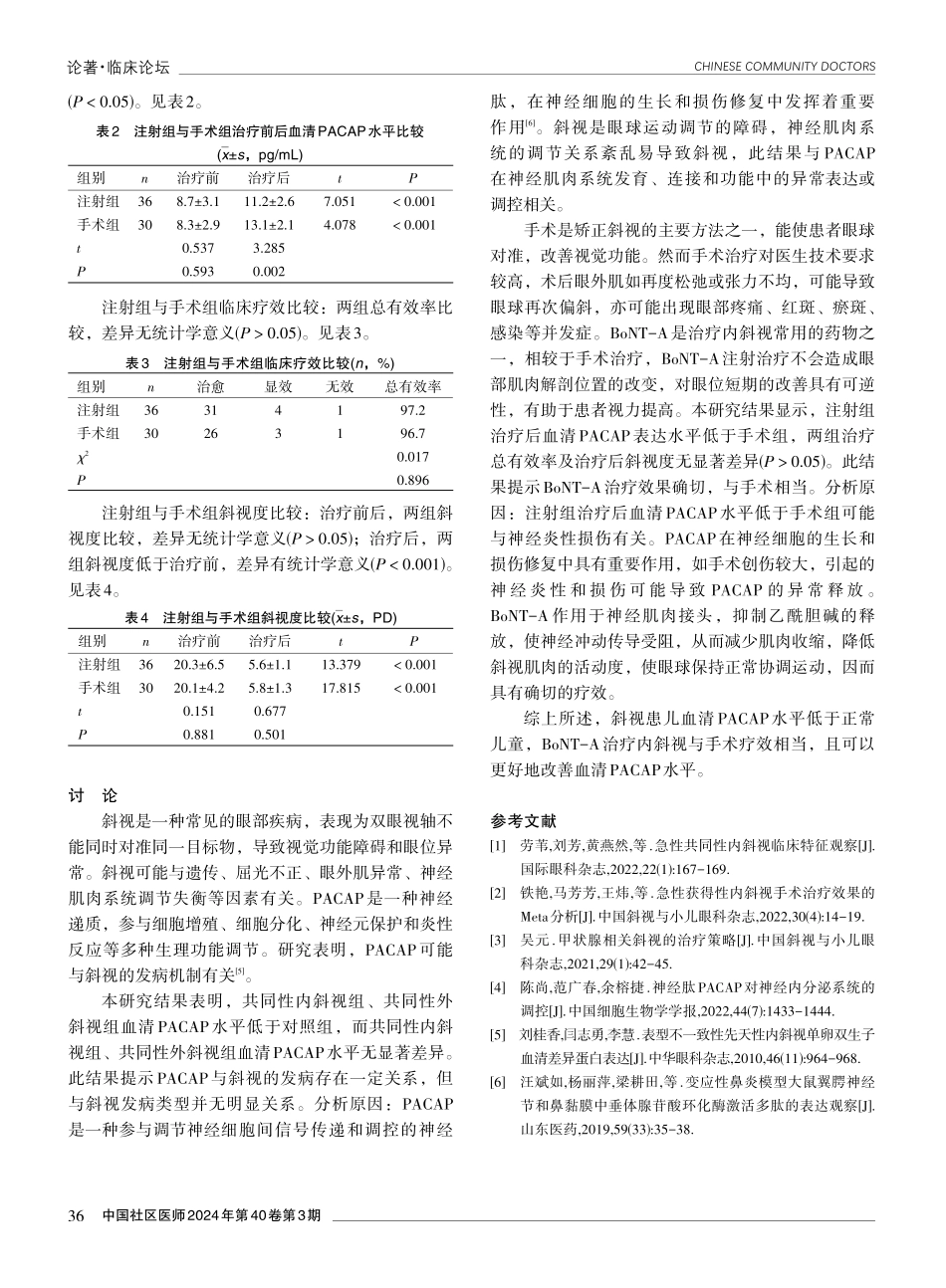 不同斜视类型患儿血清垂体腺苷酸环化酶激活多肽的表达情况及A型肉毒杆菌毒素治疗内斜视的效果观察.pdf_第3页