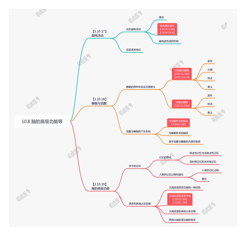【221113】思维导图-10.8 脑的高级功能等 .pdf_第1页