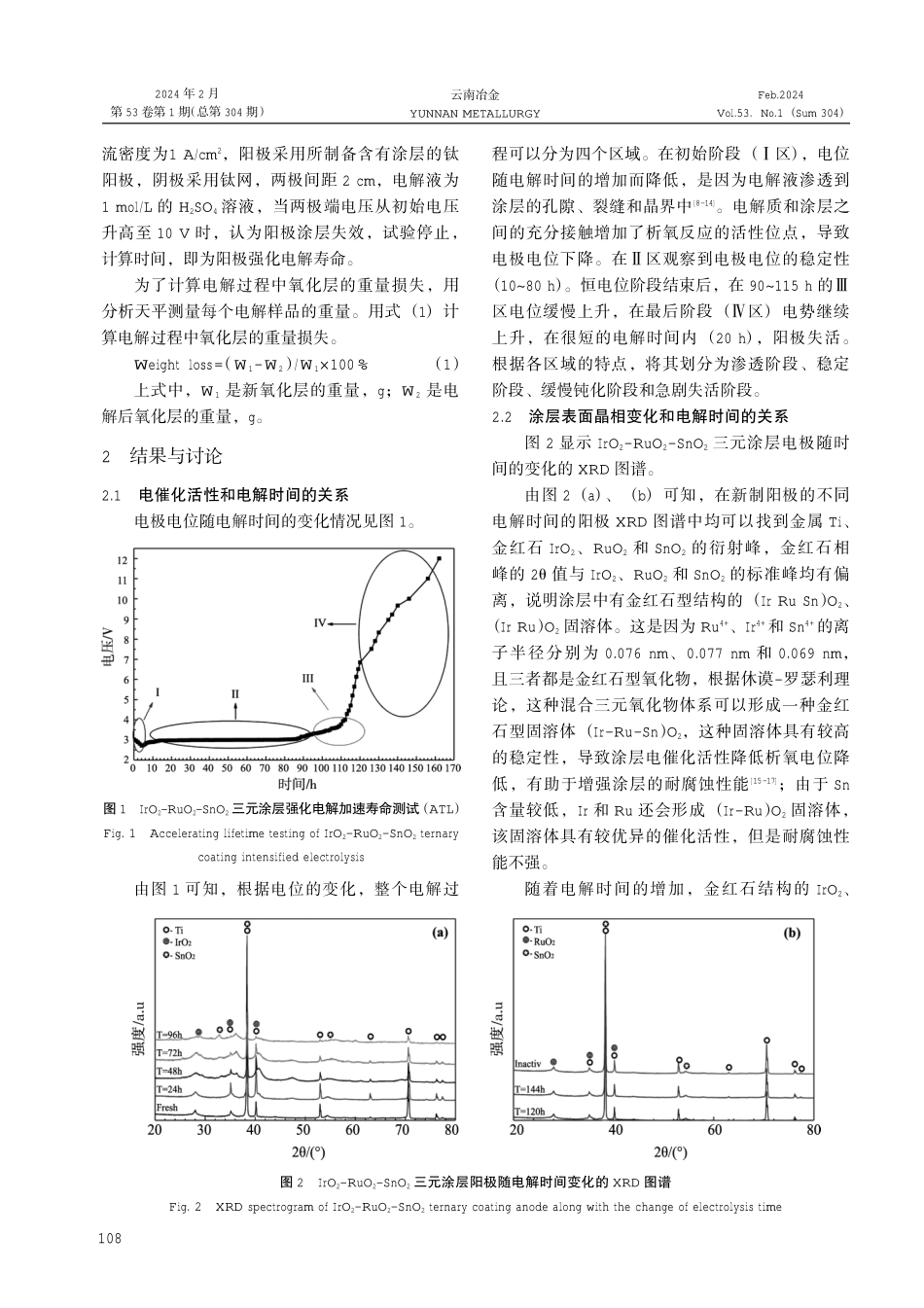 Ir-Ru-Sn_Ti阳极的腐蚀失效机理.pdf_第2页