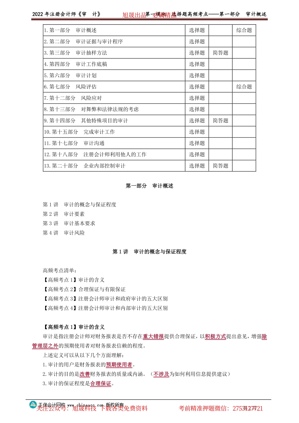 讲义_审计_高频考点_荆　晶_第一模块　选择题高频考点——第一部分　审计概述_create.pdf_第2页