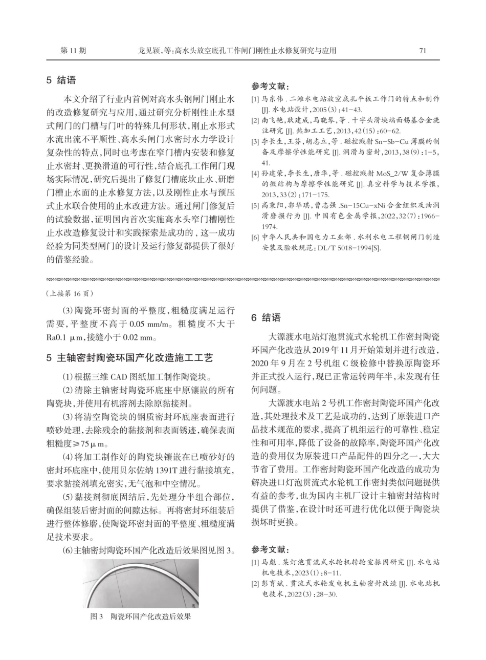 进口灯泡贯流式水轮机工作密封陶瓷环国产化改造.pdf_第3页