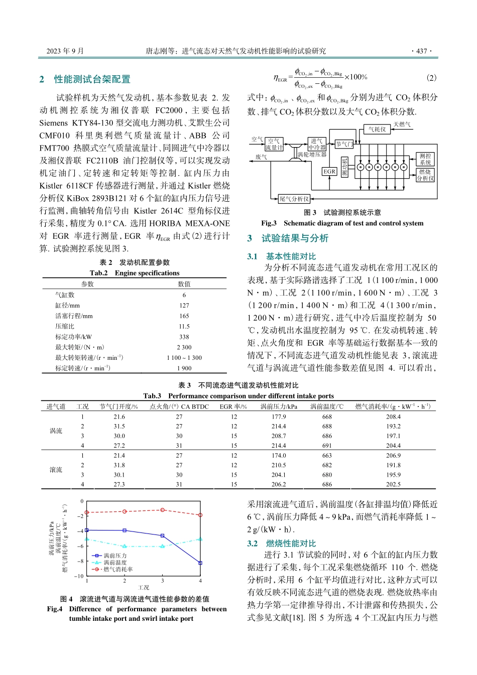 进气流态对天然气发动机性能影响的试验研究.pdf_第3页