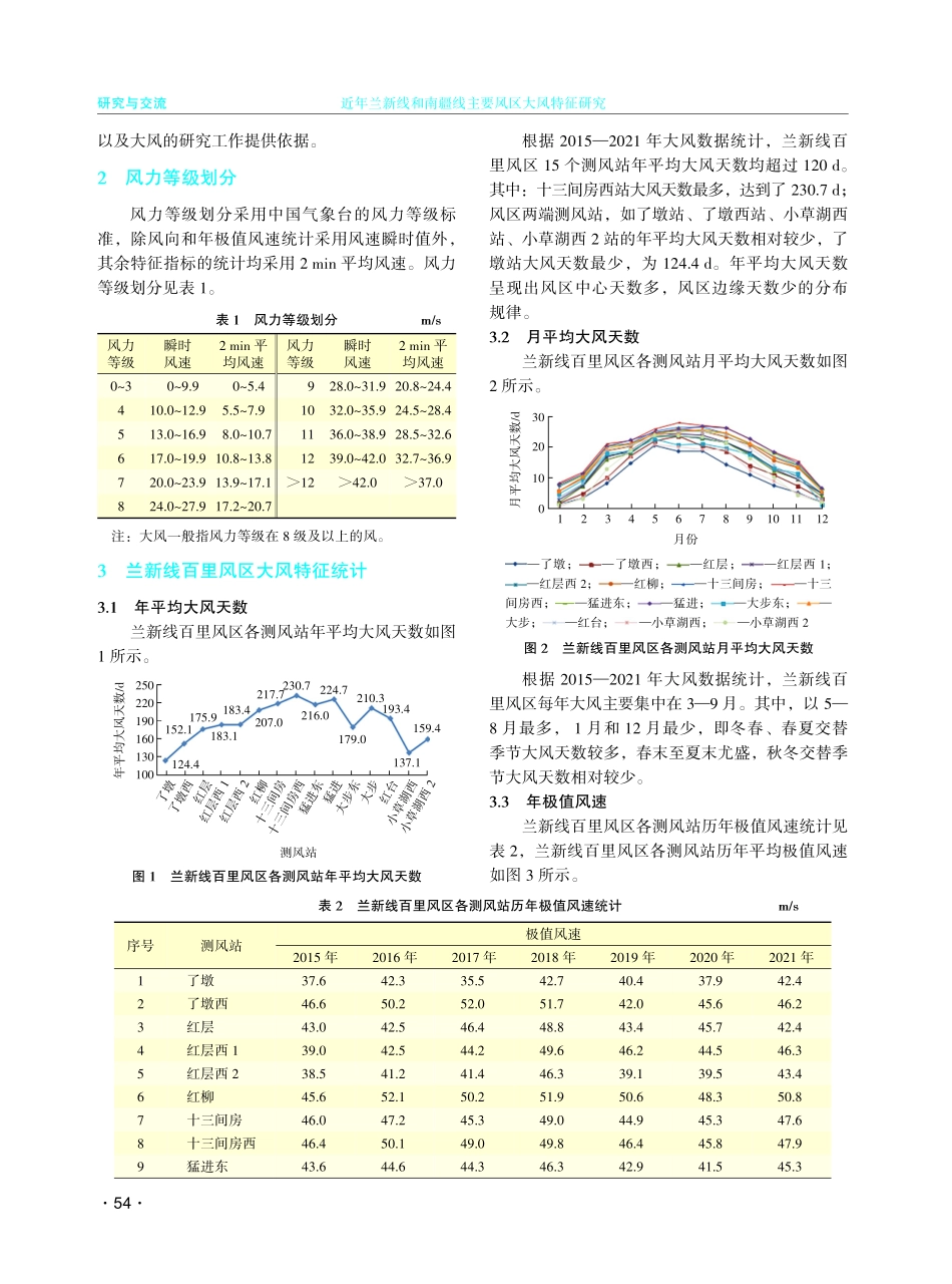 近年兰新线和南疆线主要风区大风特征研究.pdf_第2页
