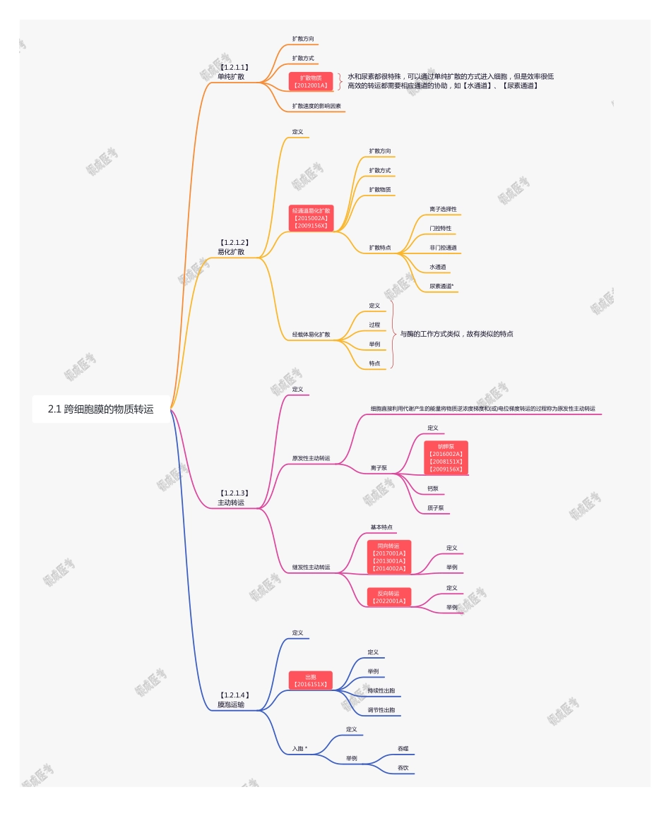 【221017】思维导图-2.1 跨细胞膜的物质转运 .pdf_第1页