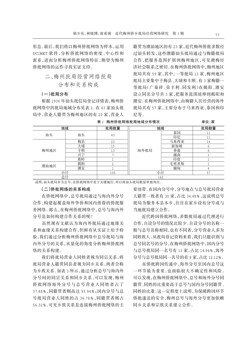 近代梅州侨乡批局经营网络研究——以1936年汕头批局登记详情表为证据.pdf_第3页