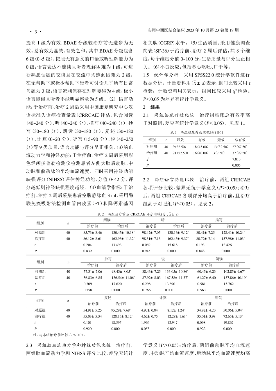 靳氏舌三针联合吡拉西坦治疗中风失语症的临床研究.pdf_第3页