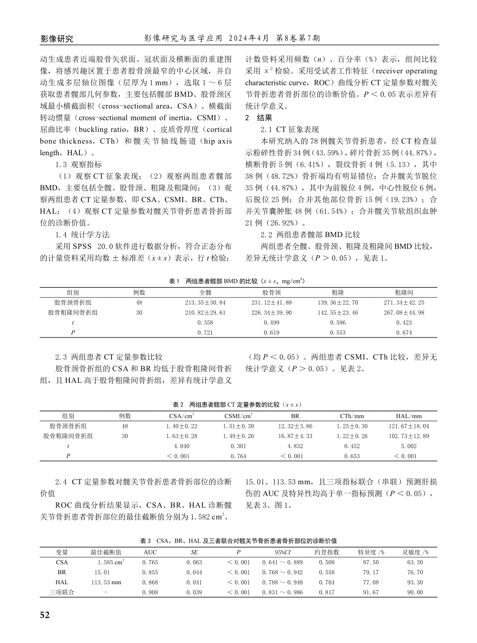 髋关节骨折患者CT征象和CT定量参数变化的临床意义.pdf_第2页