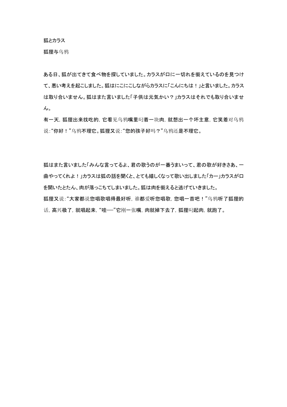 狐狸和乌鸦.pdf_第1页