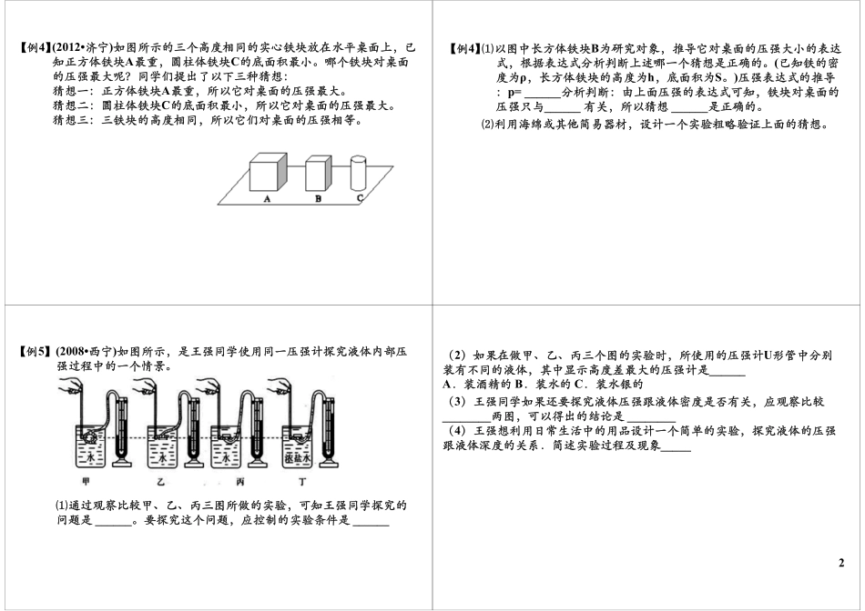 中考实验-----力学和电学探究实验(1).pdf_第2页