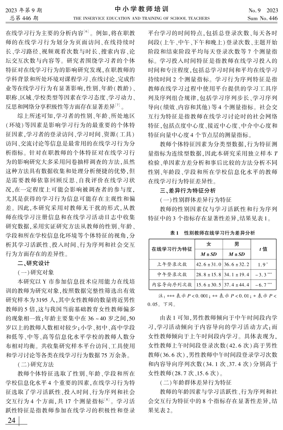 教师在线专业学习行为差异特征与改进对策研究.pdf_第2页