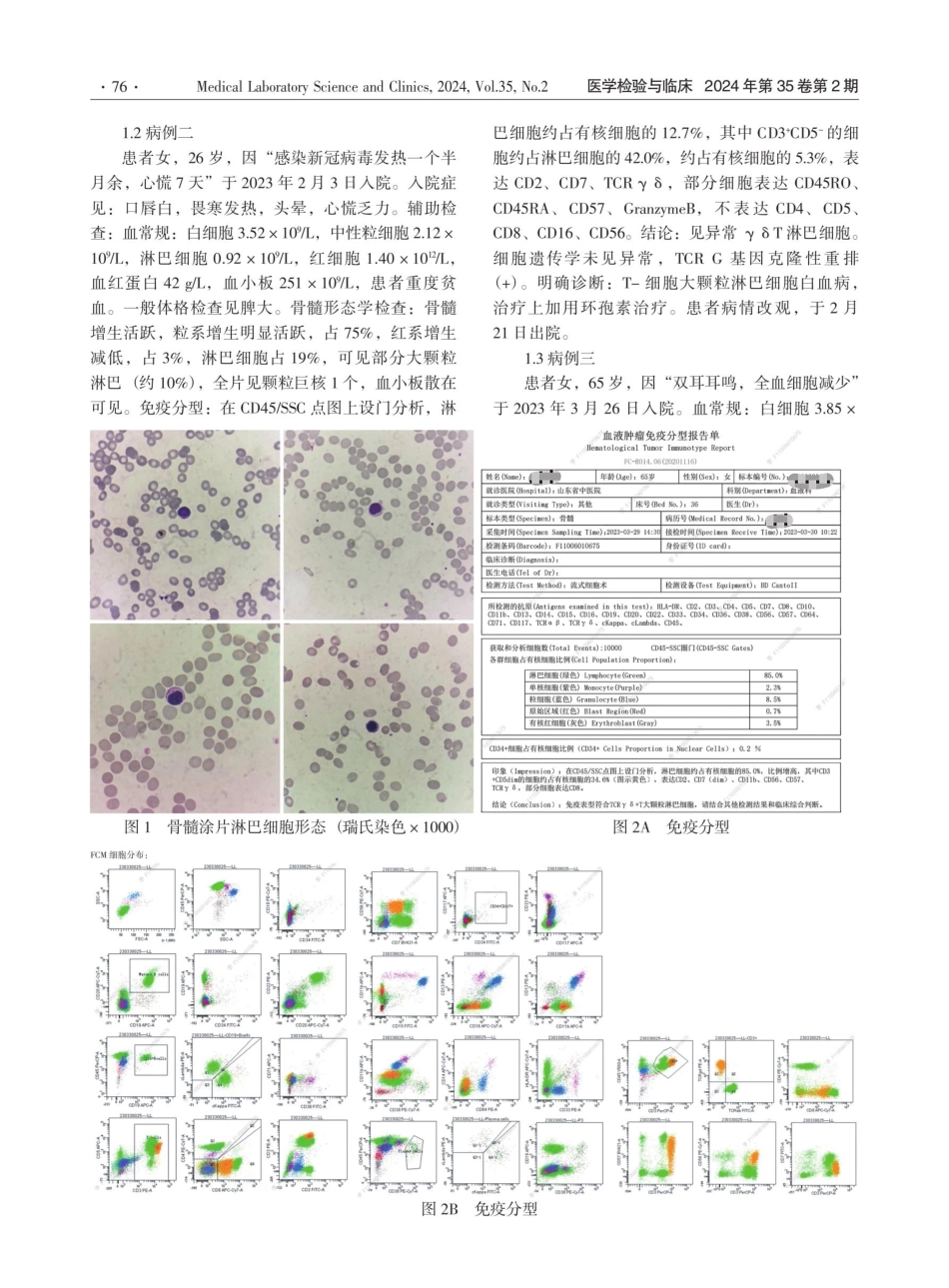 3例T-细胞大颗粒淋巴细胞白血病及文献复习.pdf_第2页