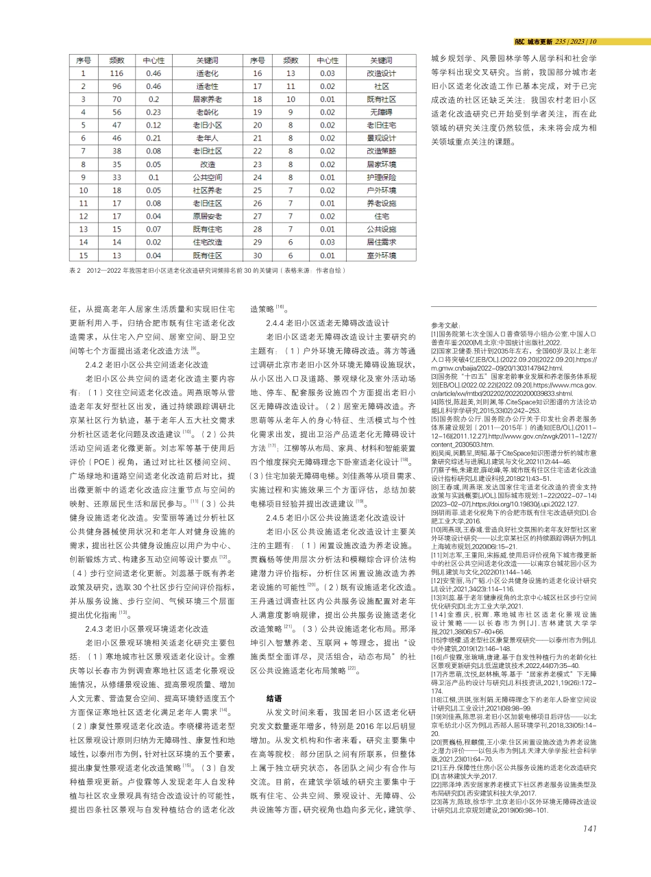 近十年我国老旧小区适老化改造相关研究热点分析——基于CiteSpace的可视化分析.pdf_第3页
