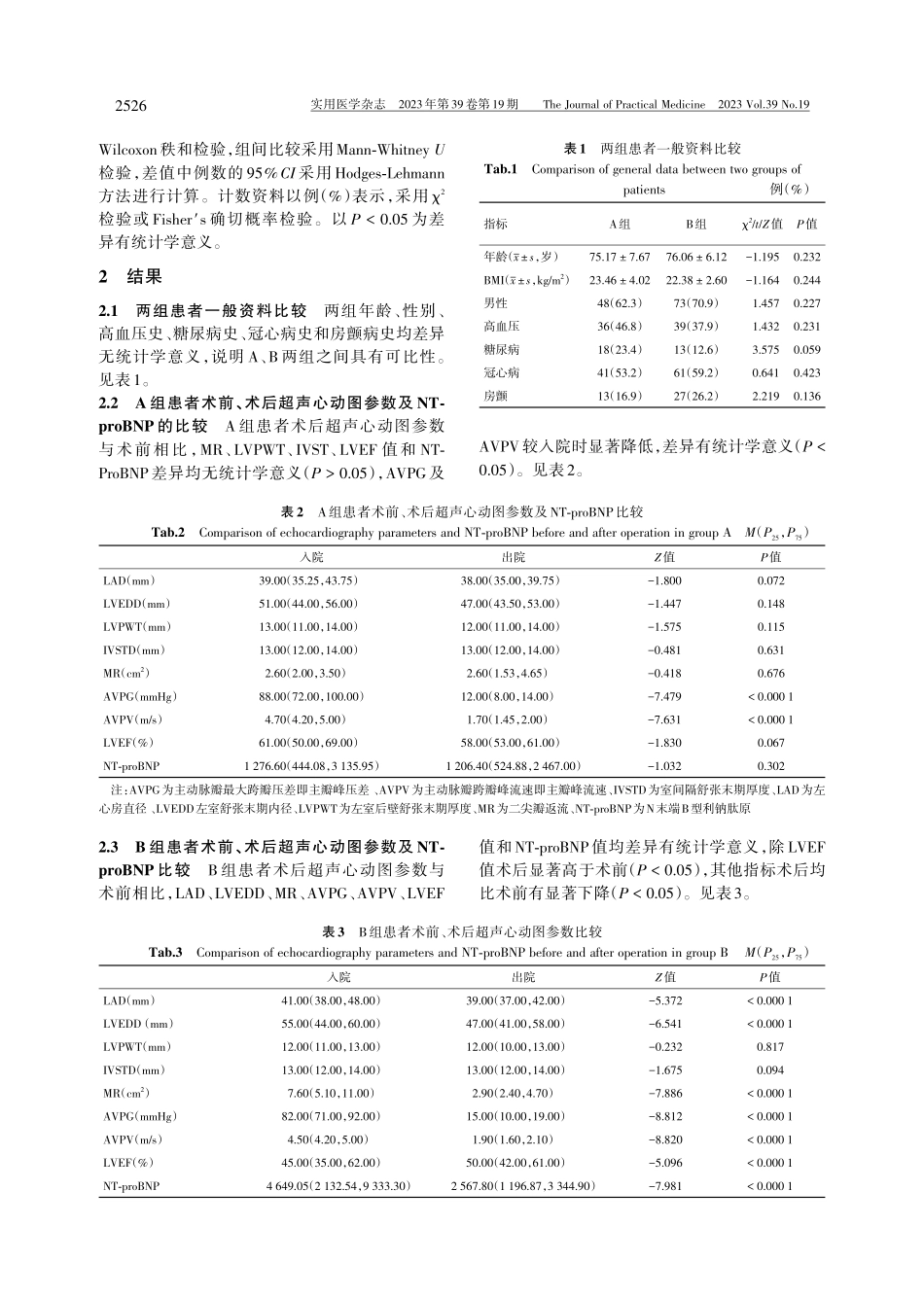 经导管主动脉瓣置入术对重度主动脉瓣狭窄合并不同程度二尖瓣返流患者的影响 (1).pdf_第3页