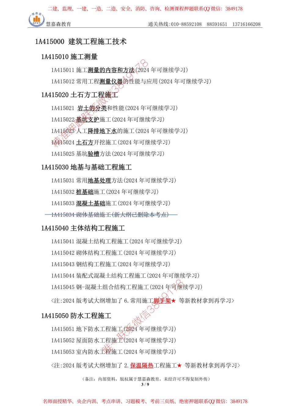 用2023版书备考2024一建建筑实务建议-庄老师版-慧嘉森教育整理1212_1.pdf_第3页