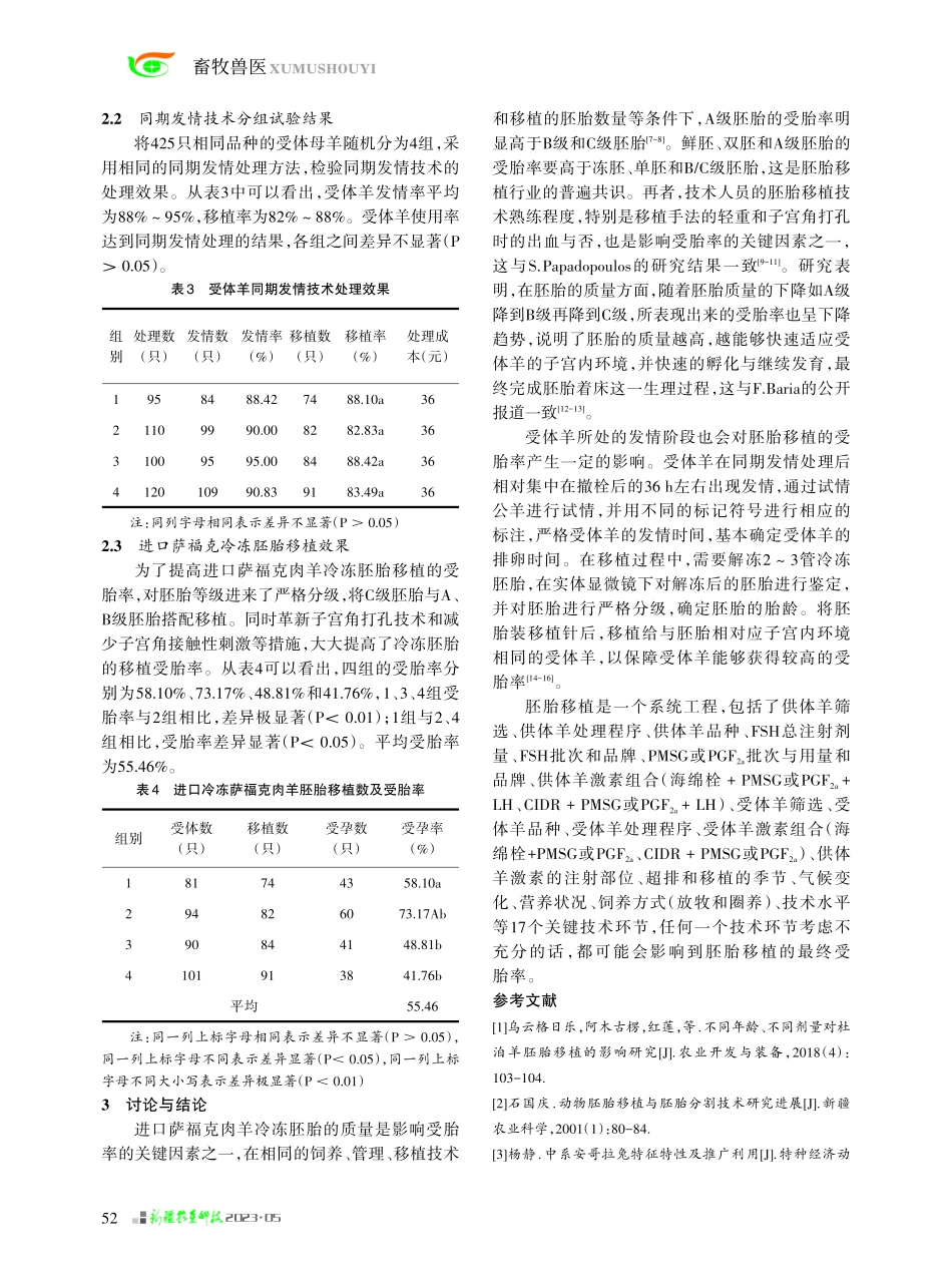 进口萨福克冷冻胚胎移植及受体同期发情技术研究.pdf_第3页