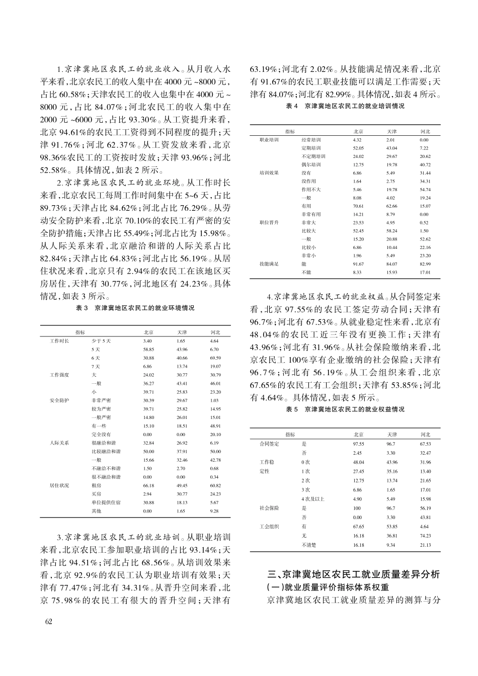 京津冀地区农民工就业质量差异研究--基于微观调研数据.pdf_第3页