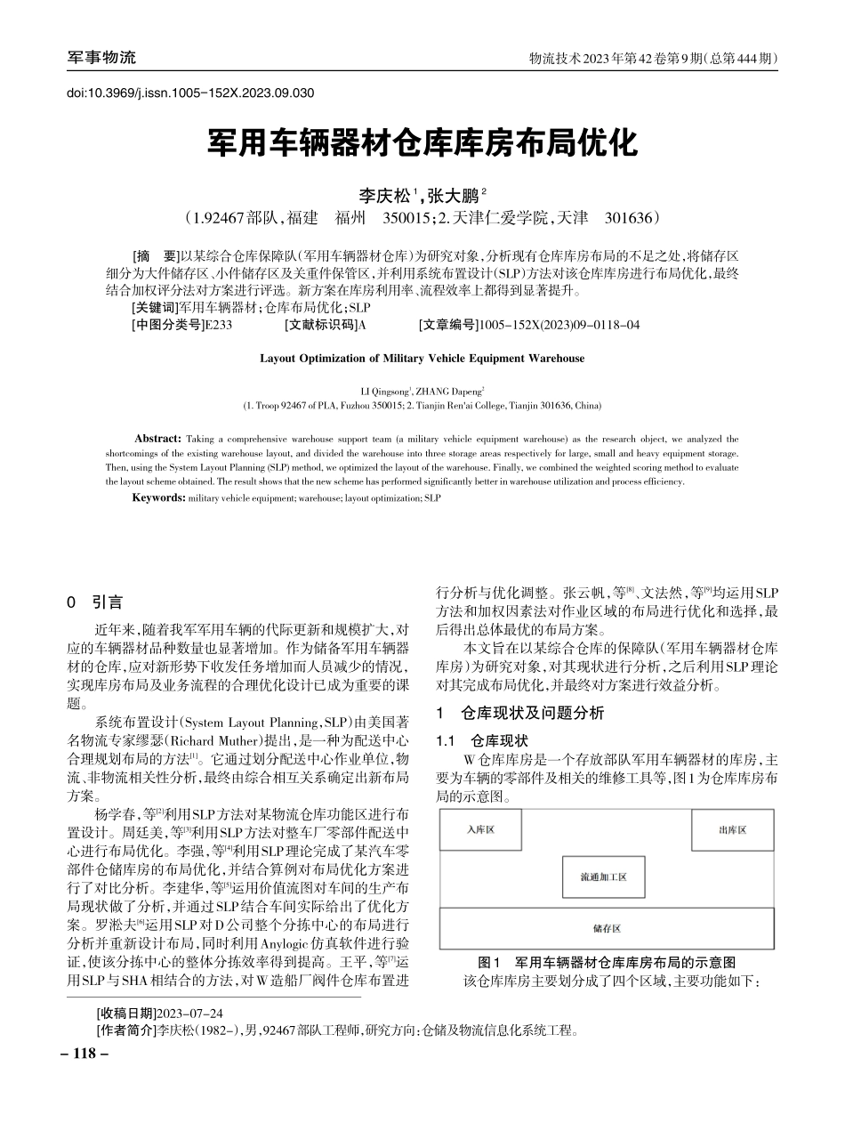 军用车辆器材仓库库房布局优化.pdf_第1页