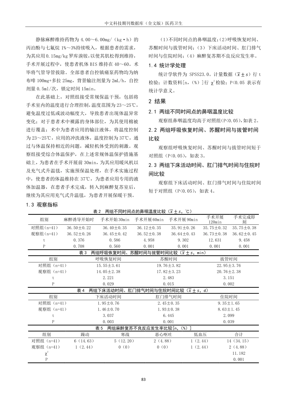 老年恶性肿瘤腔镜手术患者接受右美托咪定联合综合体温保护的效果分析.pdf_第2页
