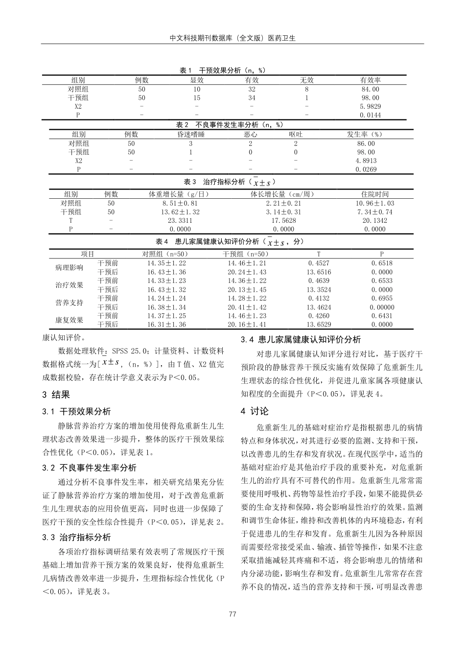 静脉营养在治疗危重新生儿中的作用分析.pdf_第2页