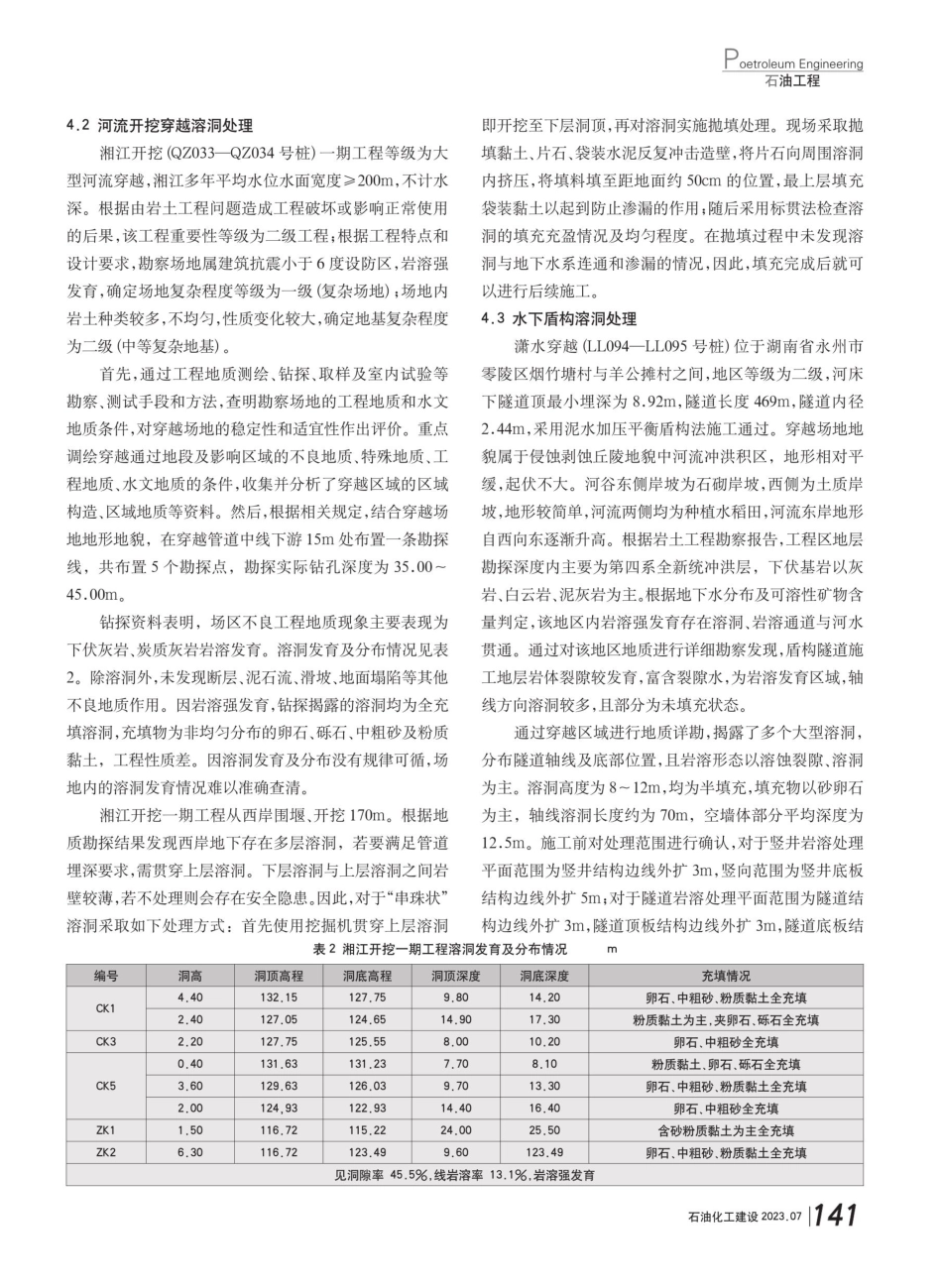 喀斯特地貌岩溶强发育地区长输管道施工过程中溶洞的影响及处理方法.pdf_第3页