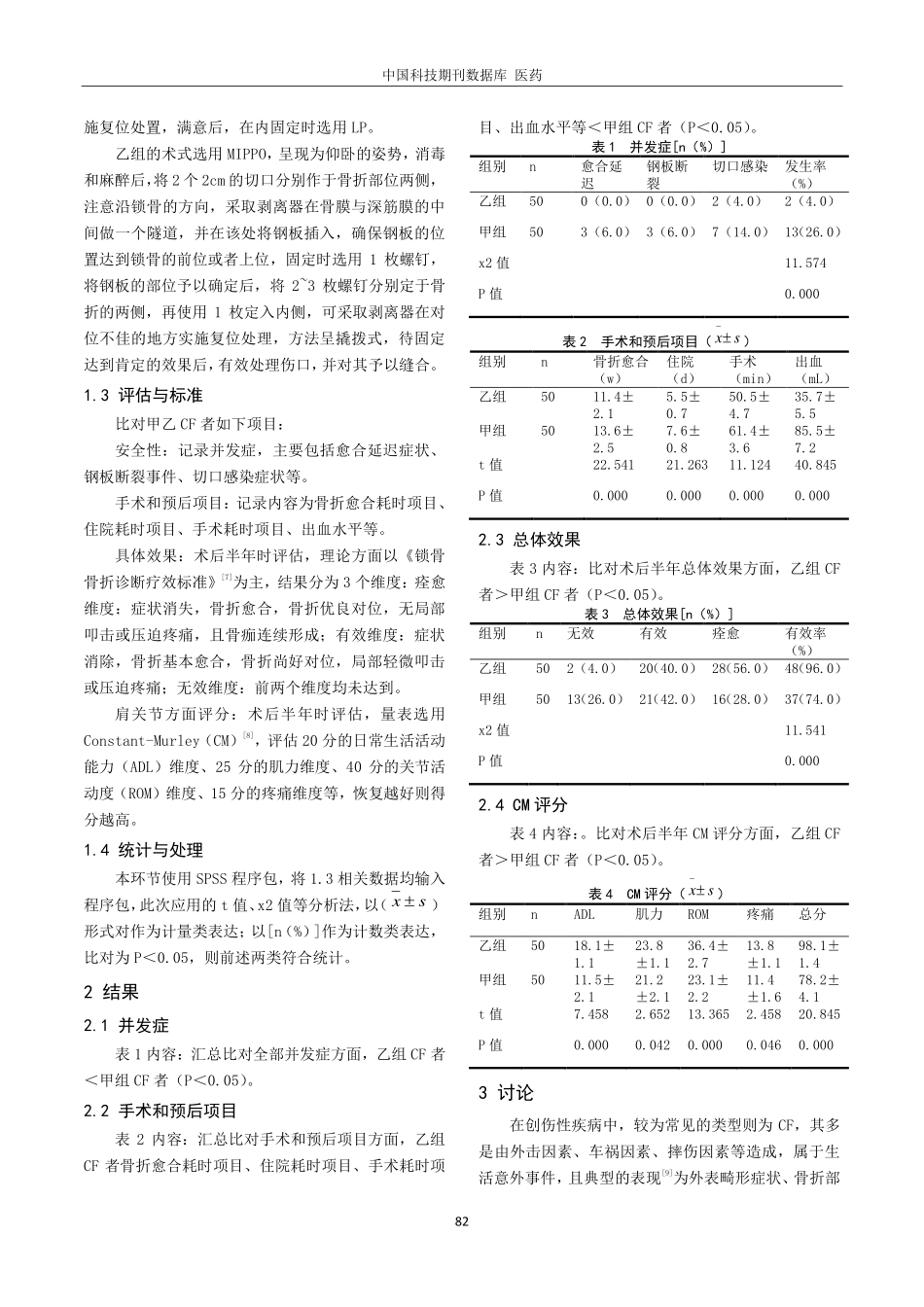 经皮微创锁定钢板内固定术在锁骨骨折治疗中的应用效果及安全性分析.pdf_第2页