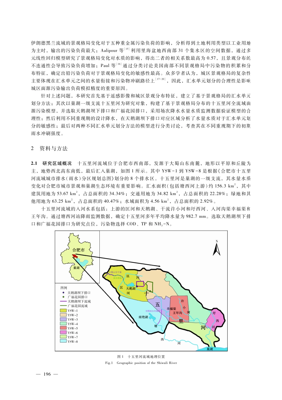 景观格局汇水单元法与城区水量水质模拟研究.pdf_第2页