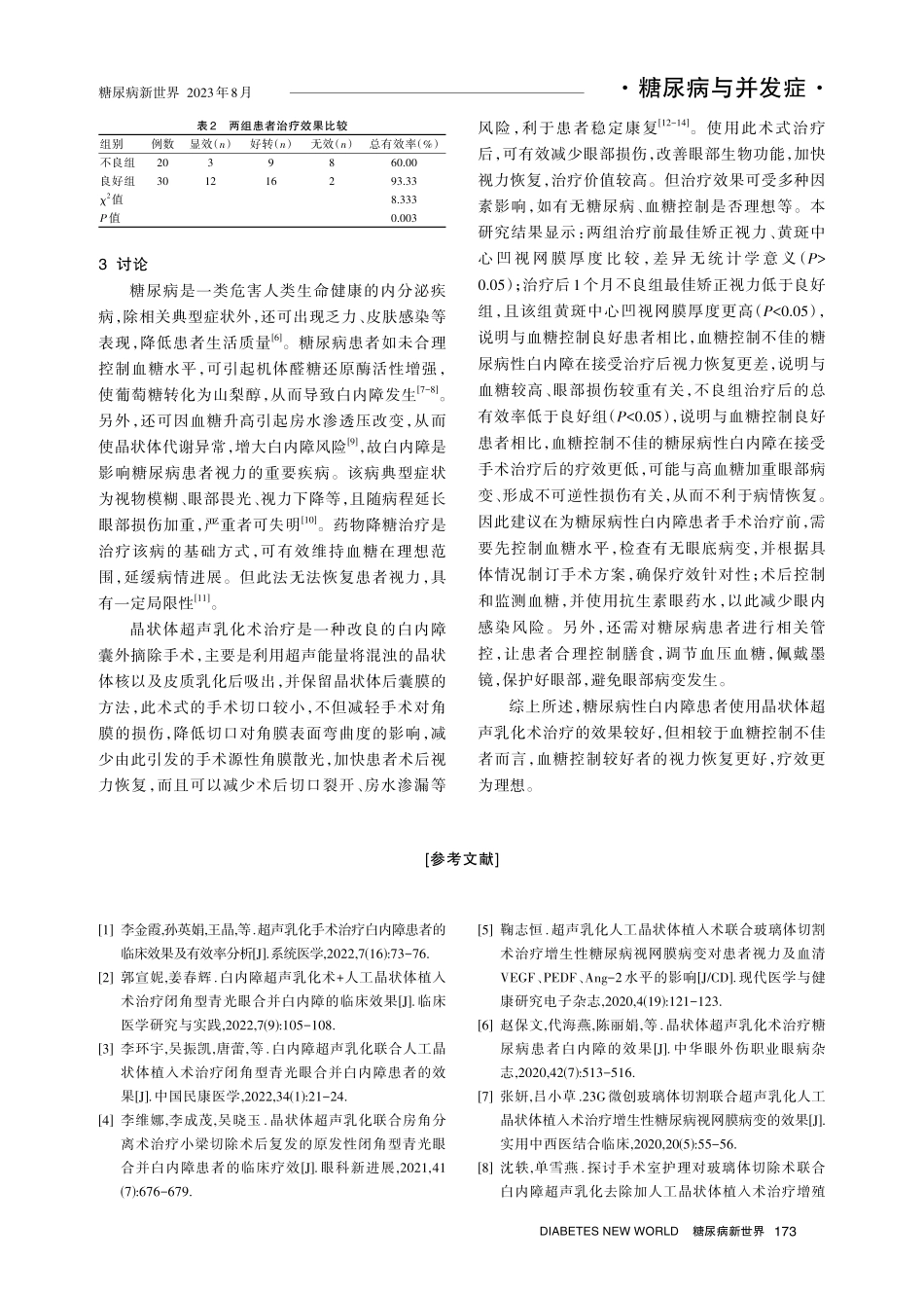 晶状体超声乳化术治疗不同情况糖尿病性白内障患者的疗效分析.pdf_第3页