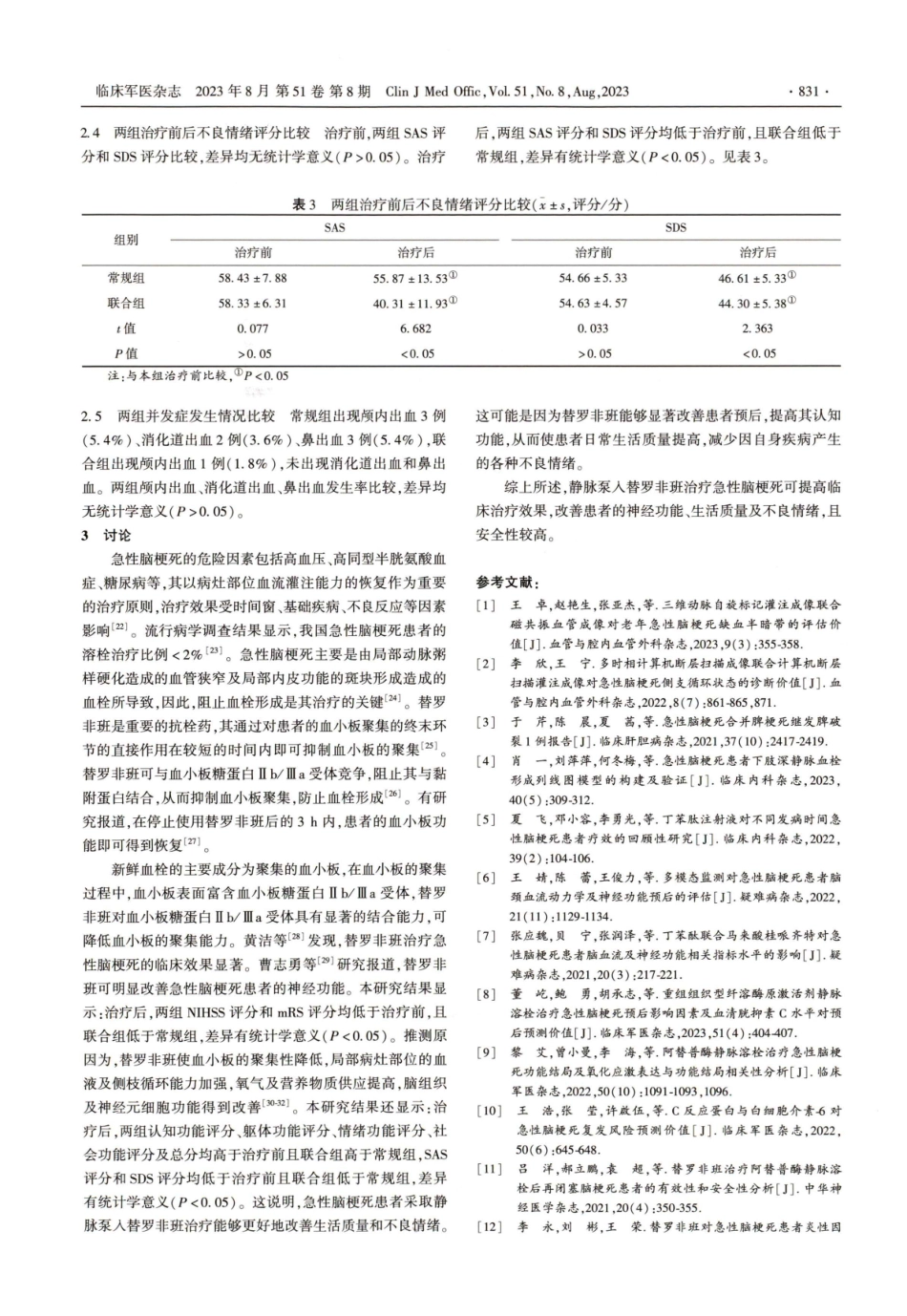 静脉泵入替罗非班治疗急性脑梗死临床效果观察.pdf_第3页