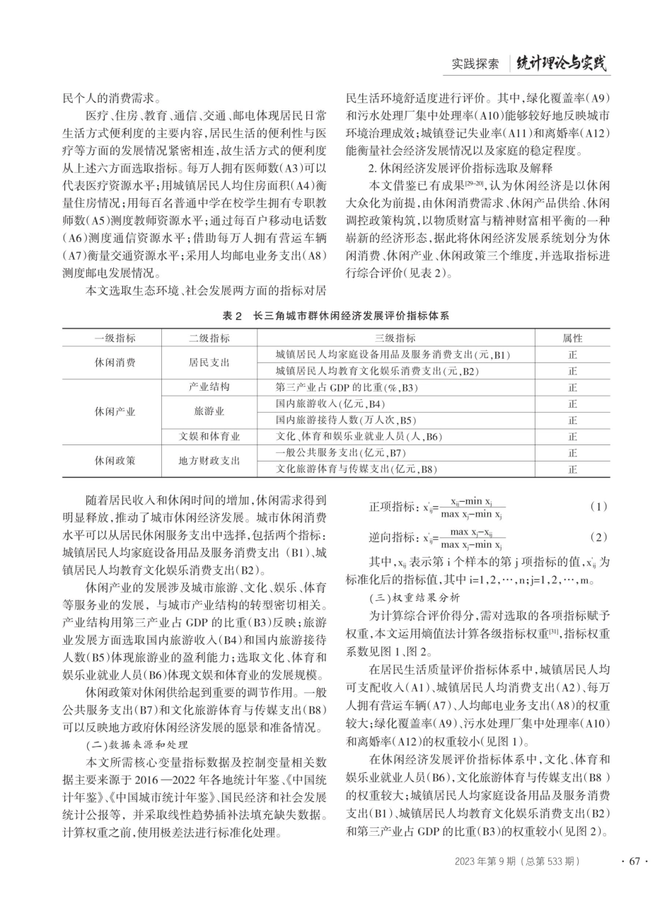 居民生活质量对休闲经济发展的影响研究——基于长三角城市群的研究.pdf_第3页