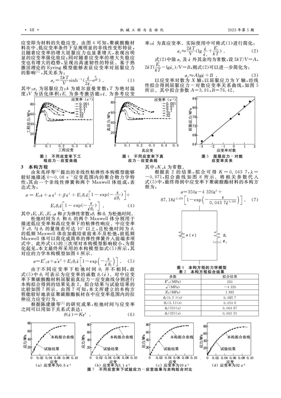 聚碳酸酯中应变率拉伸力学特性试验研究.pdf_第2页