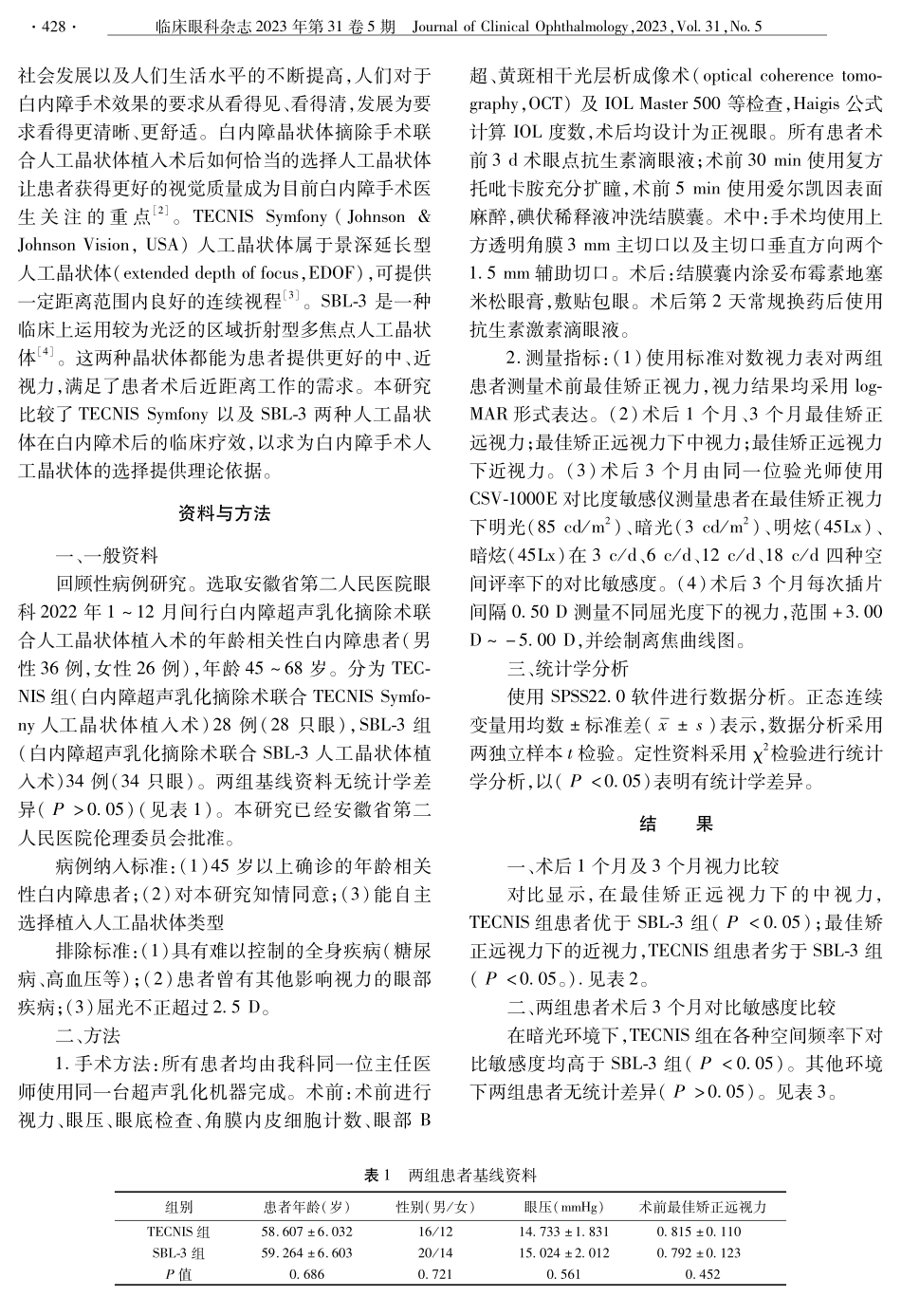 景深延长型人工晶状体和区域折射型人工晶状体临床疗效对比.pdf_第2页