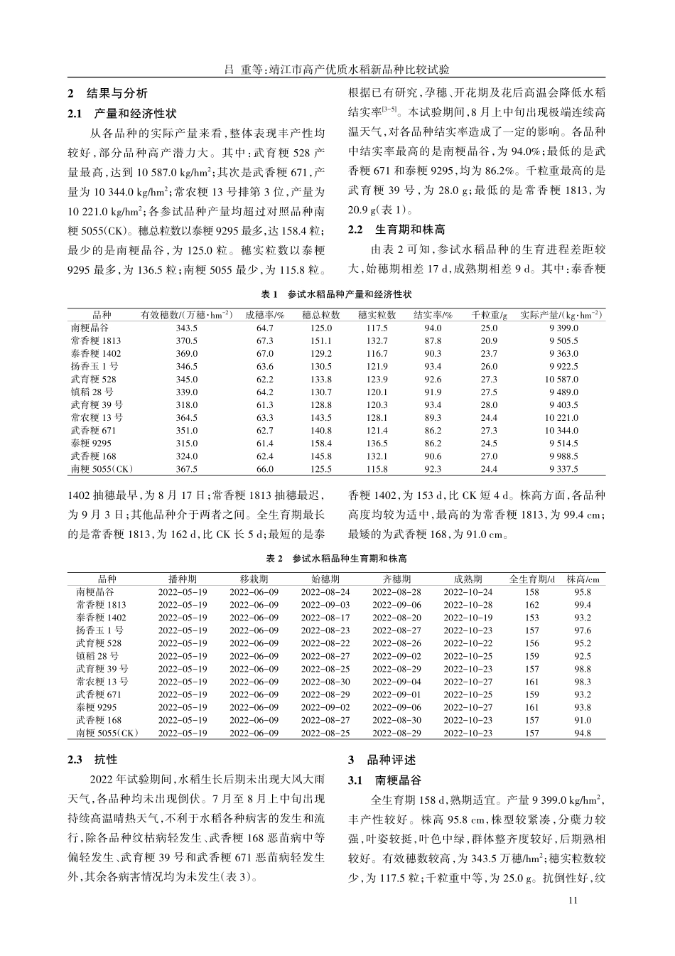 靖江市高产优质水稻新品种比较试验.pdf_第2页