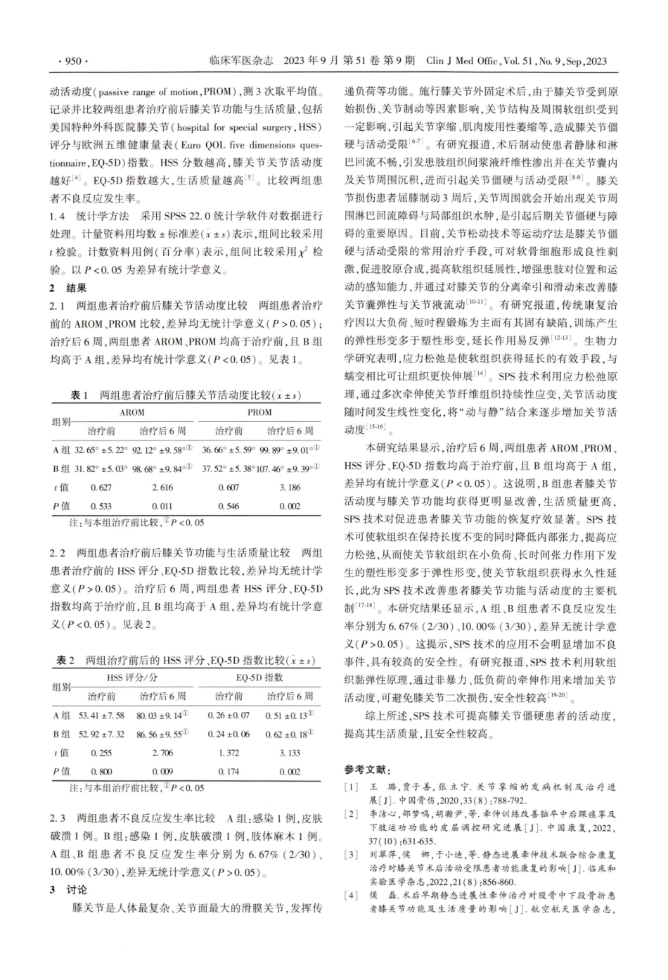 静态进展牵伸对膝关节术后活动受限患者功能康复影响.pdf_第2页