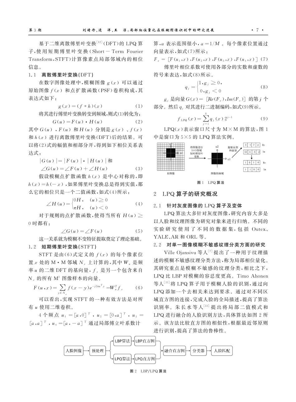 局部相位量化在模糊图像识别中的研究进展.pdf_第2页