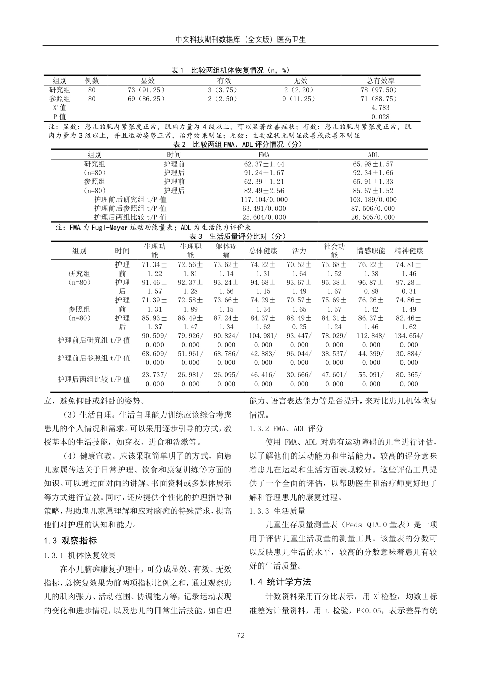 康复护理在小儿脑瘫护理中的应用效果研究.pdf_第2页