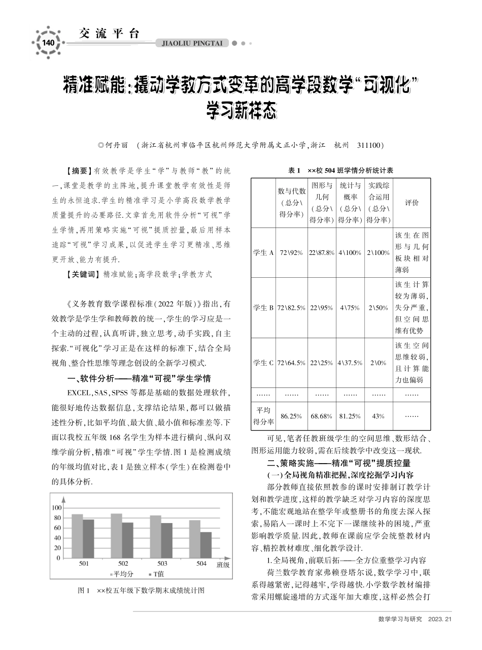 精准赋能：撬动学教方式变革的高学段数学“可视化”学习新样态.pdf_第1页