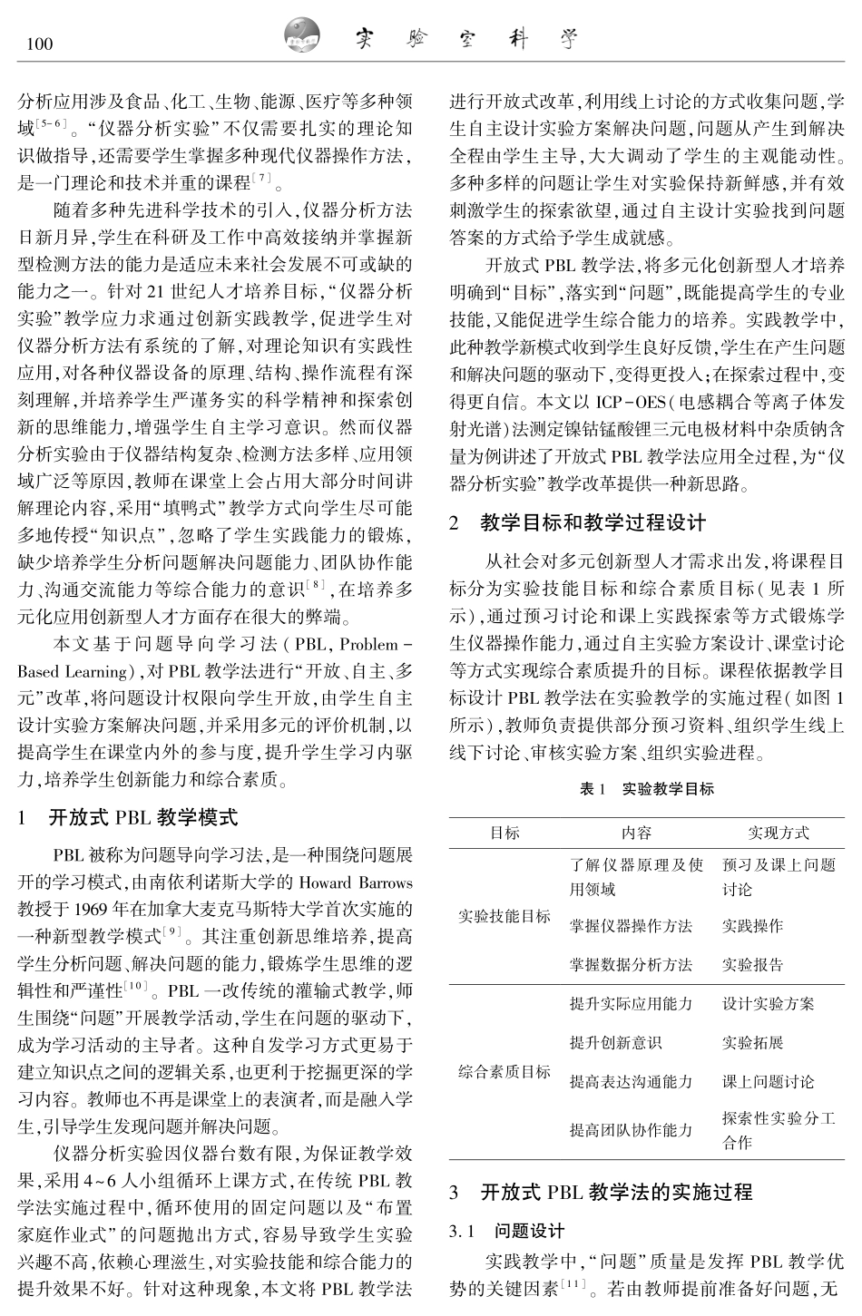 开放式PBL教学法的仪器分析实验教学改革.pdf_第2页