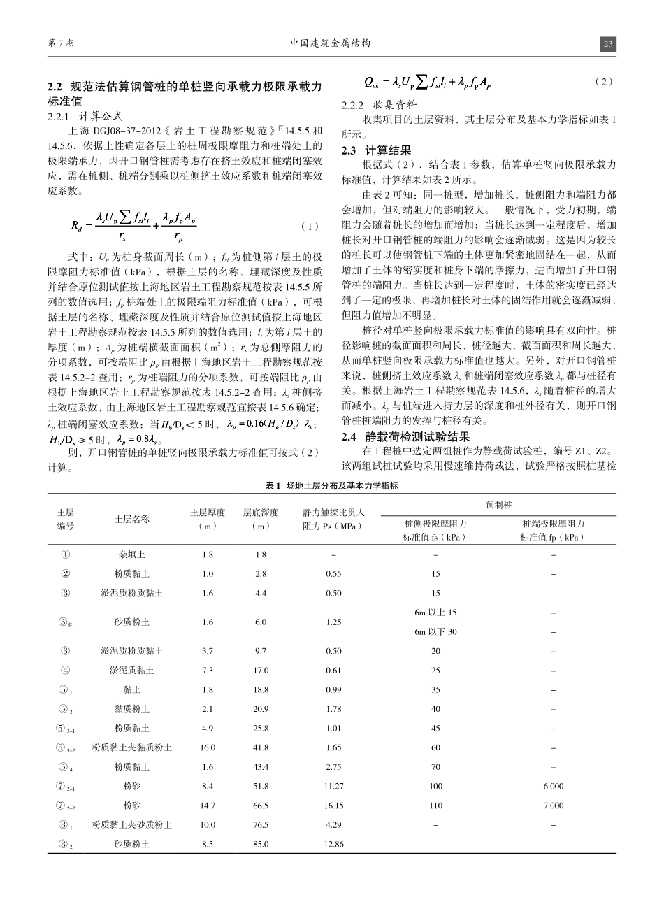 开口钢管桩单桩竖向极限承载力研究.pdf_第2页