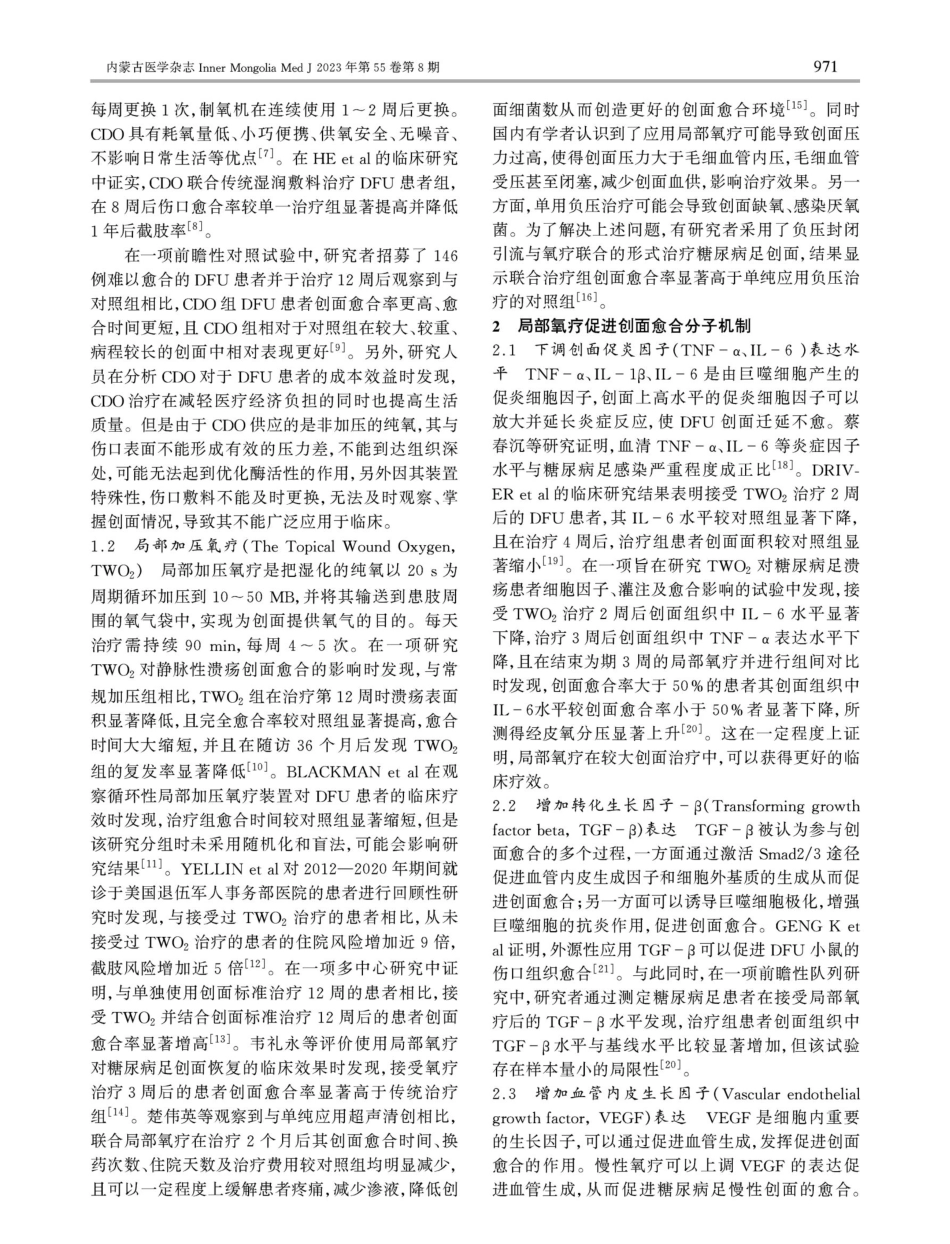 局部氧疗在糖尿病足慢性创面中的研究.pdf_第2页